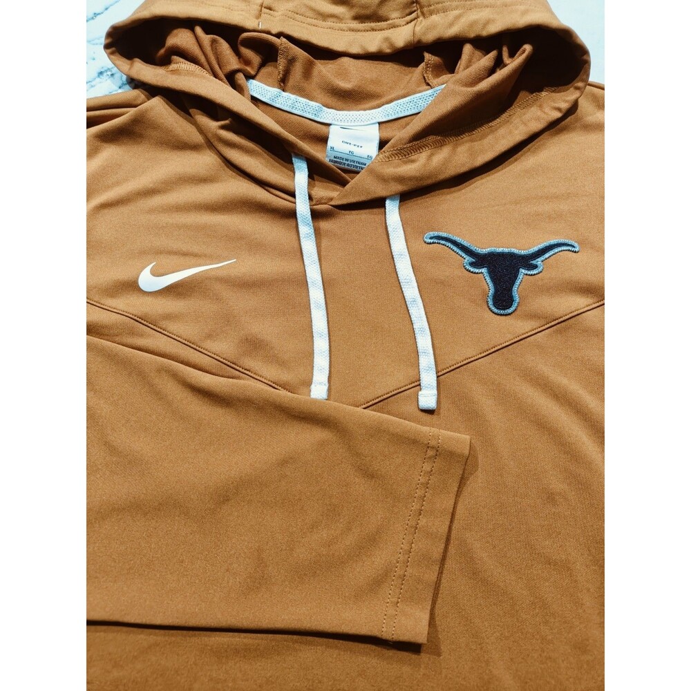Nike Texas Longhorns Hoodie Mens XL Orange On Field Dri-FIT NCAA College SEC